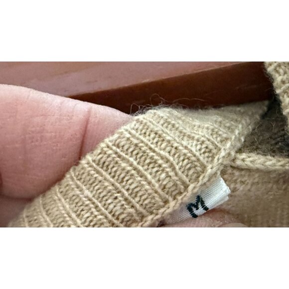 F.R. Tripler & Co. 100% Cashmere Argyle Sweater Vest Made In Italy Medium Beige/ - Picture 4 of 8